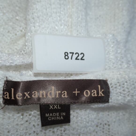 Alexandra Oak Cardigan Sweater Womens XXL Ivory Lightweight Semi Sheer Career - Picture 10 of 10